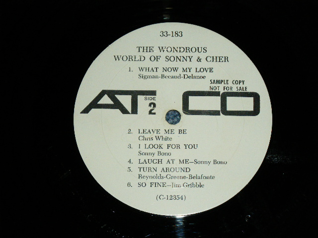 画像: SONNY & CHER -  THE WONDROUS WORLD OF SONNY & CHER  ( VG+++/Ex+)  / 1966 US ORIGINAL White Label PROMO  MONO Used  LP