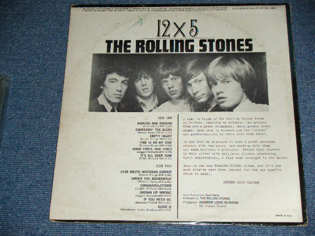 画像: THE ROLLING STONES - 12 x 5 ( Unboxed  LONDON on TOP Label  : Matrix Number : A) 1A/B) 1A : VG+++/Ex+ ) / 1964 US ORIGINAL MAROON Label  MONO Used LP  