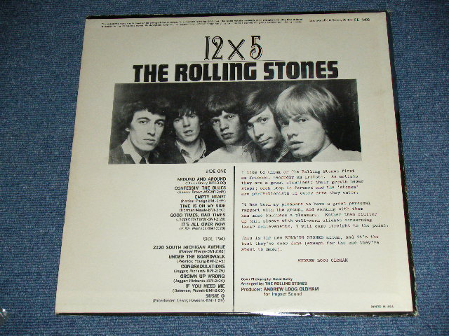 画像: THE ROLLING STONES - 12 x 5 ( Boxed  LONDON on TOP RED Label  : Matrix Number : A) 1A/B) 1A : Ex+/Ex++ ) / 1965 US ORIGINAL 2nd Press RED Label MONO Used LP  