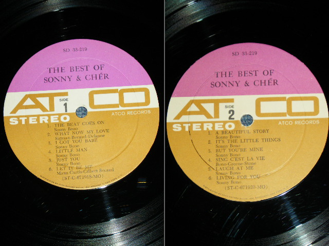 画像: SONNY & CHER - THE BEST OF (Ex+++/Ex++) / 1967 US AMERICA ORIGINAL 1st Press "PLUM & GOLD Label"  STEREO Used  LP 