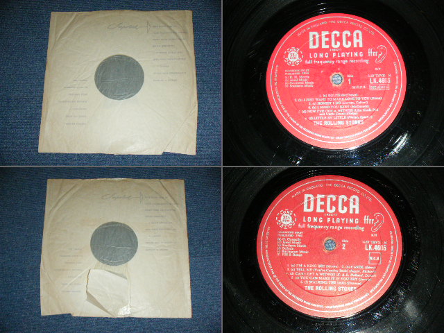 画像: ROLLING STONES - THE ROLLING STONES (  Matrix Number 2A/4A  Unboxed DECCA Label :  Ex/VG+++ )   / 1964 UK ORIGINAL Mono Used LP 