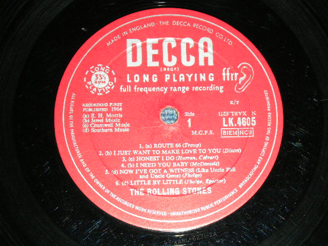 画像: ROLLING STONES - THE ROLLING STONES (  Matrix Number 2A/4A  Unboxed DECCA Label :  Ex,G+/Ex+ )   / 1964 UK ORIGINAL Mono Used LP 