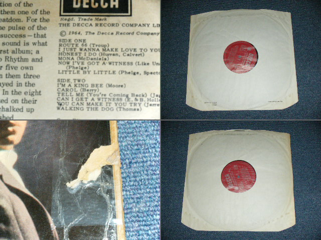 画像: ROLLING STONES - THE ROLLING STONES ( "MONA" Credit At Back Cover / Matrix Number 2A/4A  Unboxed DECCA Label :  G+,VG+++/Ex++ )   / 1964 UK ORIGINAL Mono Used LP 