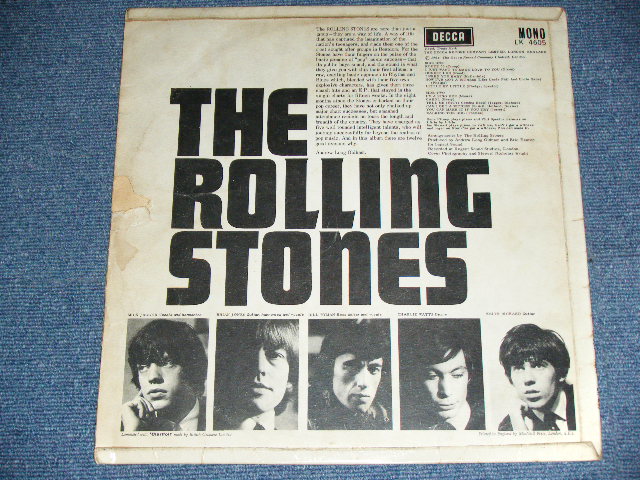画像: ROLLING STONES - THE ROLLING STONES ( Matrix Number 1A/4A  Unboxed DECCA Label : Ex,G-/Ex+)   / 1964 UK ORIGINAL Mono Used LP 