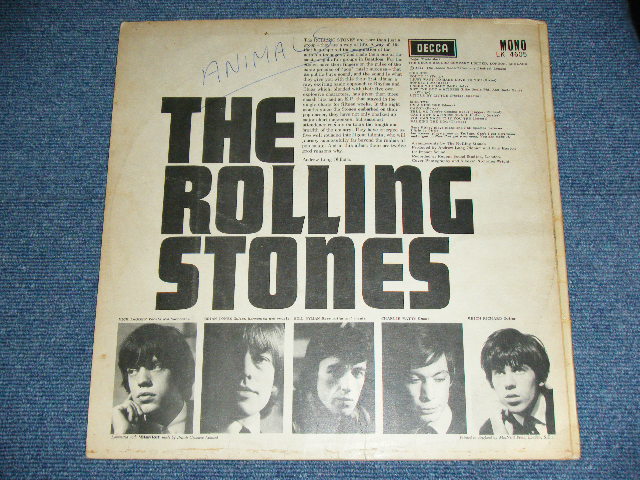 画像: ROLLING STONES - THE ROLLING STONES (  Matrix Number 2A/4A  Unboxed DECCA Label :  Ex/VG+++ )   / 1964 UK ORIGINAL Mono Used LP 