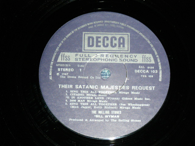 画像:  THE ROLLING STONES - THEIR SATANIC MAJESTIES REQUEST / 1970's?? GREECE NON 3-D Cover STEREO Used LP 