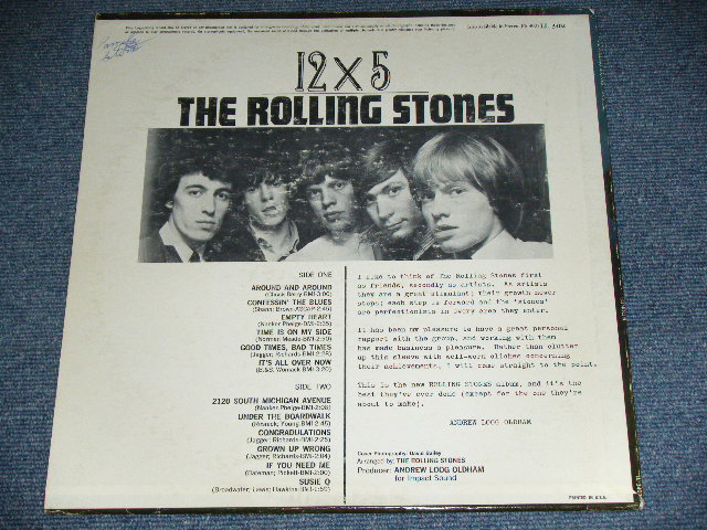 画像: THE ROLLING STONES - 12 x 5 ( Unboxed  LONDON on TOP Label  : Matrix Number : A) 1D/B) 1C : VG++/Ex++ ) / 1964 US ORIGINAL MAROON Label  MONO Used LP  