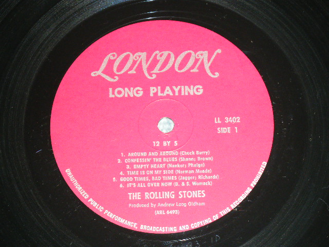 画像: THE ROLLING STONES - 12 x 5 ( Unboxed  LONDON on TOP Label  : Matrix Number : A) 1D/B) 1C : VG++/Ex++ ) / 1964 US ORIGINAL MAROON Label  MONO Used LP  