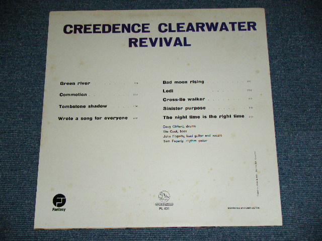 画像: CCR CREEDENCE CLEARWATER REVIVAL - GREEN RIVER  / 1980 ITALY Used LP 
