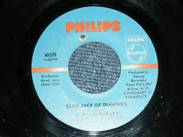 画像: H.P.LOVECRAFT - BLUE JACK OF DIAMONDS / 1968 US ORIGINAL Used 7" inch Single