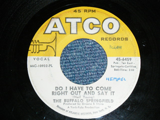 画像: BUFFALO SPRINGFIELD - FOR WHAT IT'S WORTH ( STOP,HEY WHAT'S THAT SOUND ) / 1967 US ORIGINAL Used 7" inch Single