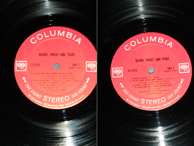 画像: BLOOD, SWEAT & TEARS  B.S&T - BLOOD SWEAT & TEARS ( Matrix Number : A) XSM 137878-1BF /XSM 137879-1AL : Ex+/Ex+++ ) / 1969 US ORIGINAL "360 SOUND Label"  STEREO Used LP