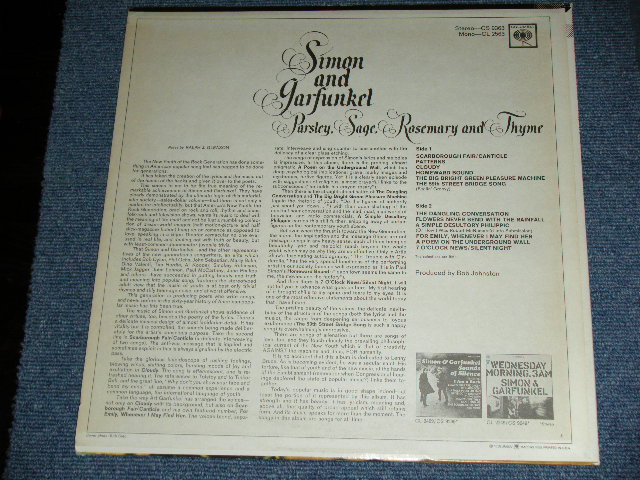 画像: SIMON & GARFUNKEL - PARSLEY, SAGE,ROSEMARY And THYME ( Matrix Number : A) XSM 114872-1F/XSM 147872-1B : Ex++/Ex++,Ex+++ ) / 1966 US ORIGINAL "360 SOUND Label"  STEREO Used LP