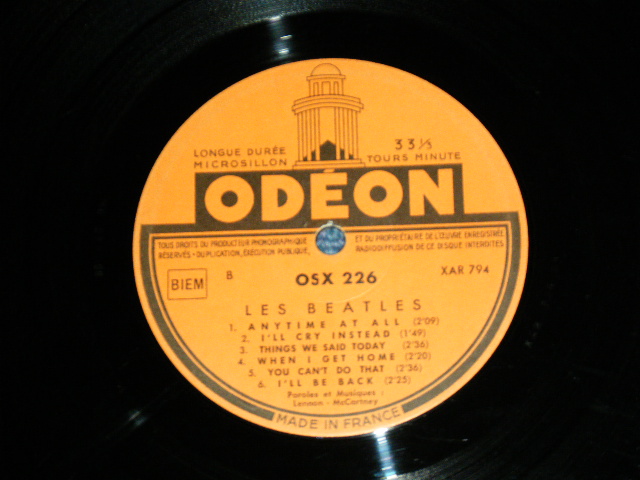 画像: BEATLES - 4 GARCONS PANS LE VENT ( A HARD DAYS NIGHT ) CHANSONS DU FILM ( VG+++,Ex+/Ex++ ) /1964 FRANCE ORIGINAL "ORANGE LABEL" Used LP    