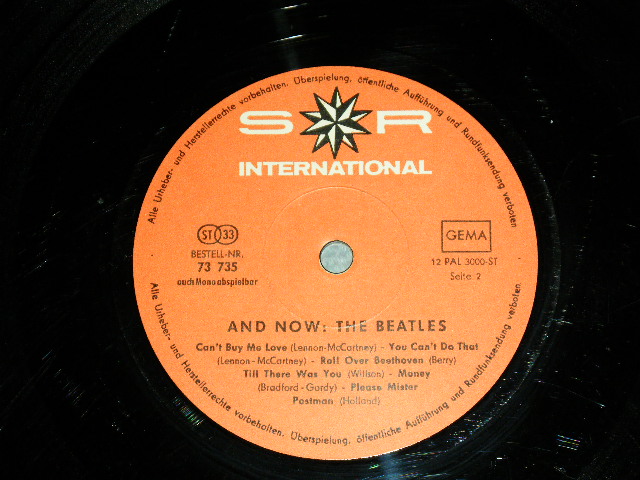 画像: THE BEATLES - AND NOW ( VG+++/Ex / 1960's  WEST-GERMAN ORIGINAL Used LP 