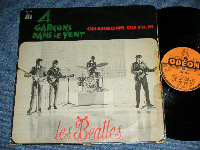 画像1: BEATLES - 4 GARCONS PANS LE VENT ( A HARD DAYS NIGHT ) CHANSONS DU FILM ( VG+++,Ex+/Ex++ ) /1964 FRANCE ORIGINAL "ORANGE LABEL" Used LP    