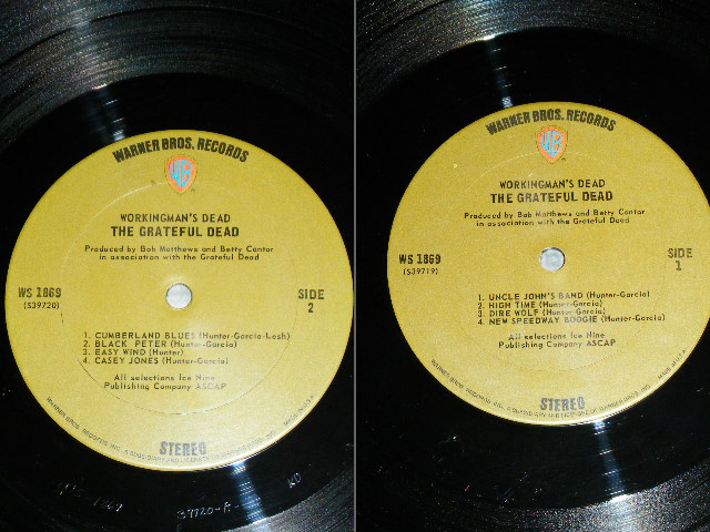 画像: GRATEFUL DEAD - WORKINGMAN'S DEAD  (Ex++/MINT-) / 1970 US ORIGINAL 1st Press "WB" on TOP With GREEN Label  Used LP 