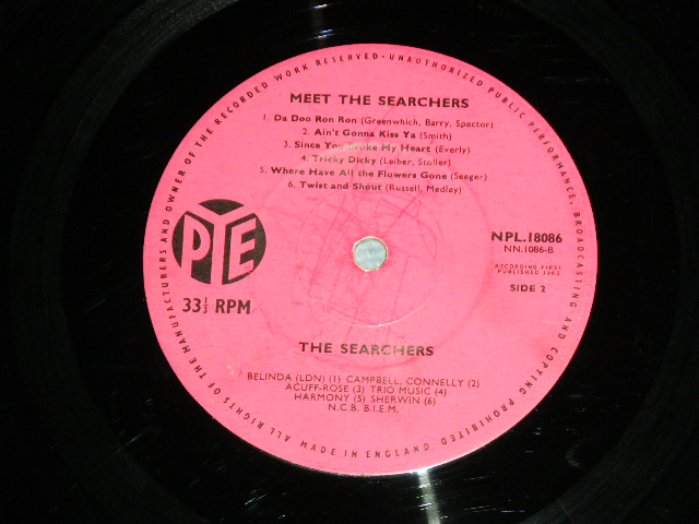 画像: THE SEARCHERS - MEET THE SEARCHERS ( Ex-/Ex++ ) / 1963 UK ORIGINAL MONO Used LP 