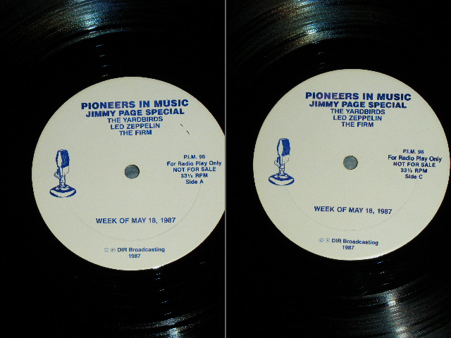 画像: JIMMY PAGE ( THE YARDBIRDS,LED ZEPPELIN, THE FIRM ) - PIONEERS IN MUSIC JIMMY PAGE SPECIAL  WEEK OF MAY 18,1987 on AIR  / 1987 US ORIGINAL RADIO SHOW used LP ( 2LP's 3 SIDED ) 