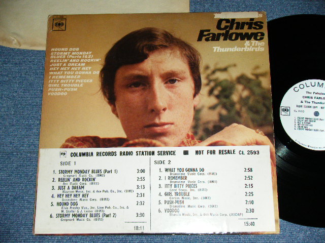 画像1: CHRIS FARLOWE & THE THUNDERBIRDS - CHRIS FARLOWE & THE THUNDERBIRDS  / 1966 US ORIGINAL White Label PROMO MONO Used LP 
