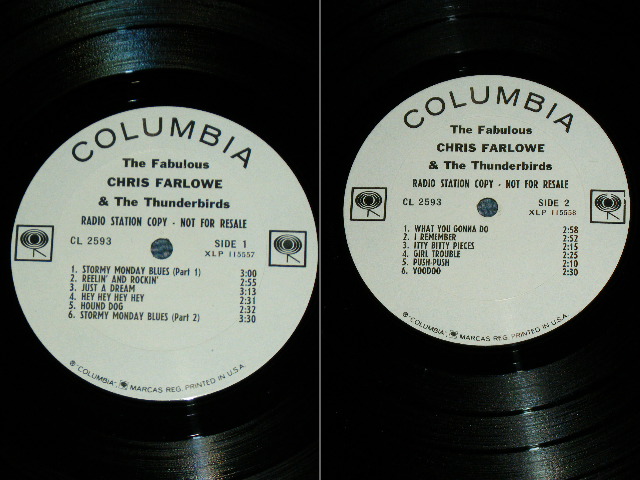 画像: CHRIS FARLOWE & THE THUNDERBIRDS - CHRIS FARLOWE & THE THUNDERBIRDS  / 1966 US ORIGINAL White Label PROMO MONO Used LP 