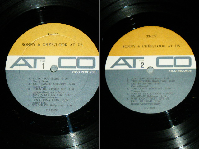 画像: SONNY & CHER - LOOK AT US （Ｍａｔｒｉｘ # C-12262-AA △8269 / C 12266 AA △8269-Y : Ex-/Ex++ ) / 1965 US ORIGINAL MONO LP With TITLE PRINTED on FRONT 