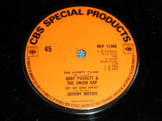 画像: va OMNIBUS ( GARY PACKETT & THE UNION GAP, JOHNNY MATHIS, SIMON & GARFUNKEL, THE TREMELOES ) - FOUR YOU  : CORONET YOGURT EP / LATE 1960's UK ORIGINAL Used 7" inch EP With PICTURE SLEEVE 