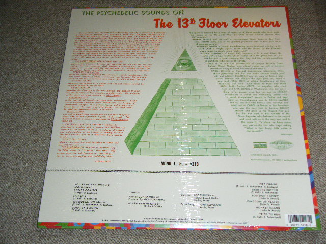 画像: THE 13TH FLOOR ELEVATORS - THE PSYCHEDELIC SOUNDS OF(NEW)  / 2002 ITALY ITALIA REISSUE "RED WAX/Vinyl" "BRAND NEW" LP 