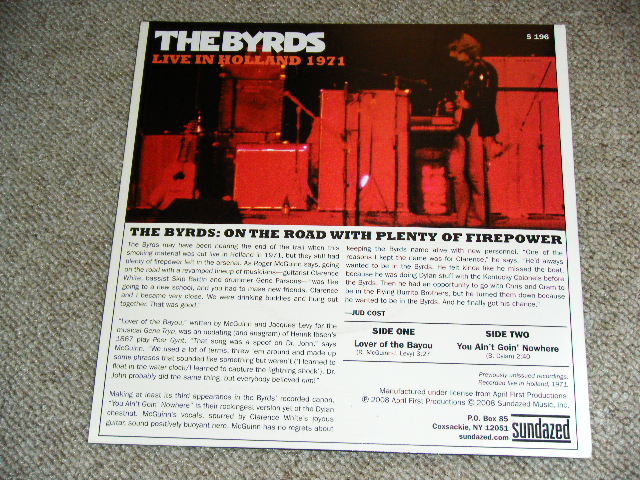 画像: THE BYRDS - LIVE IN HOLLAND 1971  A) LOVER OF THE BAYOU  : B) YOU AIN'T GOIN' NOWHERE  / 2008 US ORIGINAL Brand New 7" inch Single 