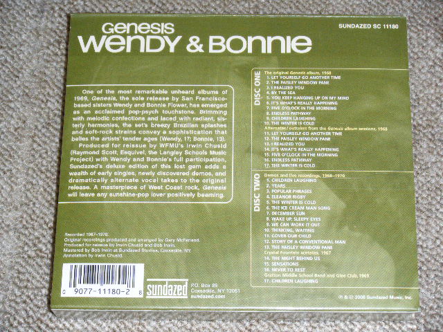 画像: WENDY & BONNIE - GENESIS  ( STEREO / MONO Version )  / 2008 US REISSUE Brand New SEALED 2-CD's  
