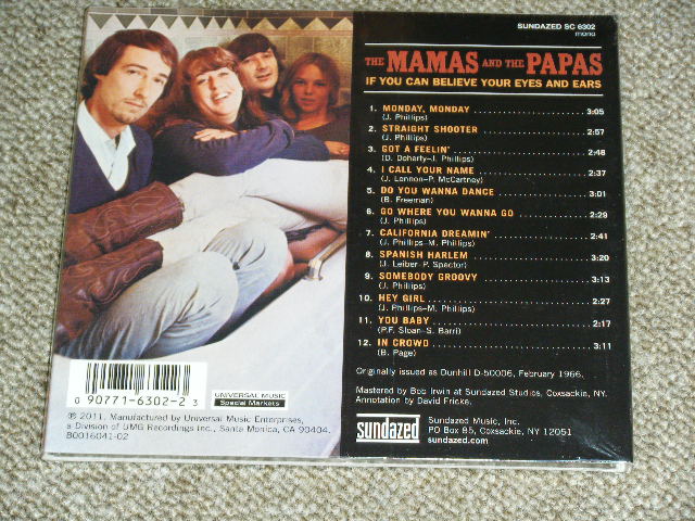 画像: The MAMAS and The PAPAS - IF YOU CAN BELIEVE YOUR EYES AND EARS ( MONO EDITION ) / 2010 US REISSUE Brand New SEALED Limted  CD 