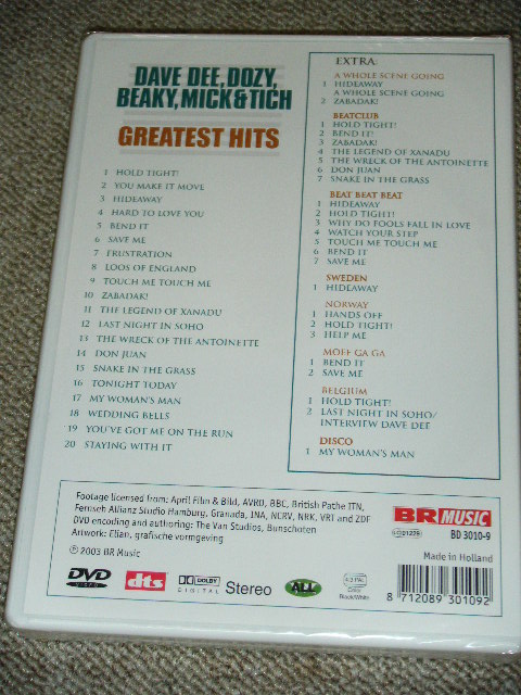 画像: DAVE DEE GROUP ,DAVE DEE,DOZY,BEAKY,MICK&TICH - GREATEST HITS  /   Brand New Sealed DVD ALL REGIONS 