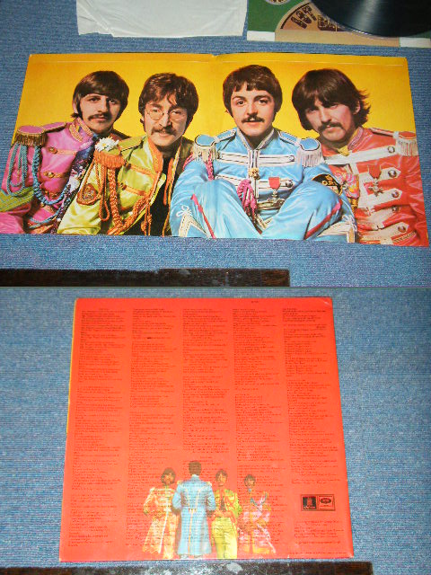 画像: THE BEATLES - SGT. PEPPER'S LONELY HEARTS CLUB BAND ( Ex+++/Ex+++ ) / 1967? FRANCE EXPORT TO GERMAN ?  (FRANCE ORIGINAL? YELLOW Parlophone Label MONO Press + GERMAN ORIGINAL Jacket ) Rare MONO Used  LP Released in GERMAN Only???? 