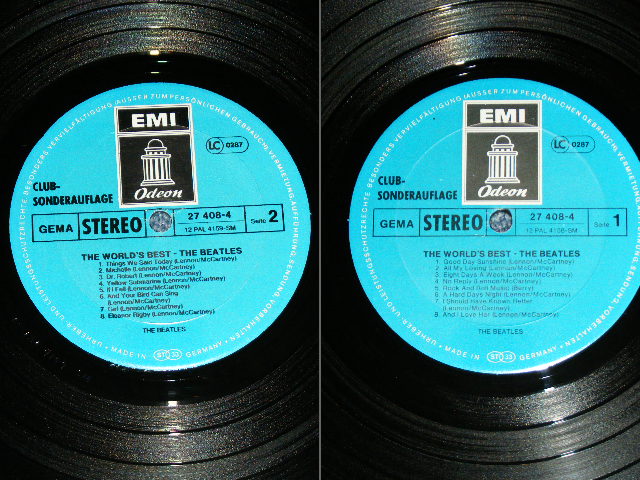 画像: The BEATLES -  THE WORLD'S BEST  ( BLACK Cover : Ex+/Ex++ ) / 1970's  WEST-GERMANY  "BLUE Label"  Used LP    