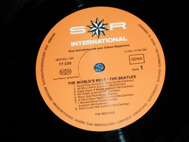 画像: The BEATLES -  THE WORLD'S BEST  ( 1st Cover : Ex++/MINT-) / 1960's  WEST-GERMANY ORIGINAL "ORANGE Label"  Used LP    