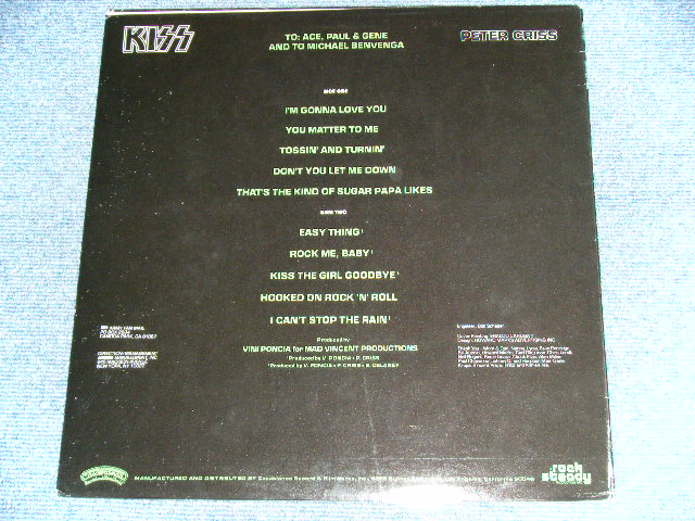 画像: PETER CRISS  - KISS  ( Ex+++/MINT- ) / 1978 US ORIGINAL Used  LP  With Original POSTER & Unused FLYER 