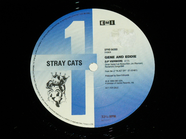 画像: STRAY CATS -  GENE AND EDDIE / 1989 US ORIGINAL PROMO Only  Used  12" Single 