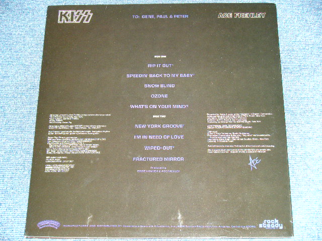 画像: ACE FREHLEY - KISS  ( MINT-/MINT- ) / 1978 US ORIGINAL Used LP With FLYER 