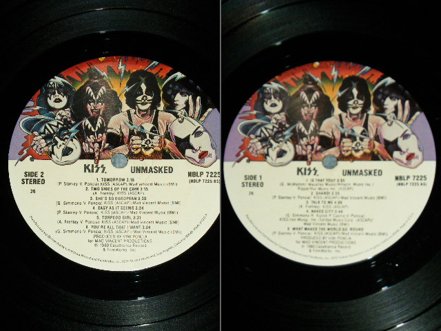 画像: KISS - UNMASKED ( MINT-/MINT- ) / 1980 US ORIGINAL Used LP With POSTER + GEAR! 
