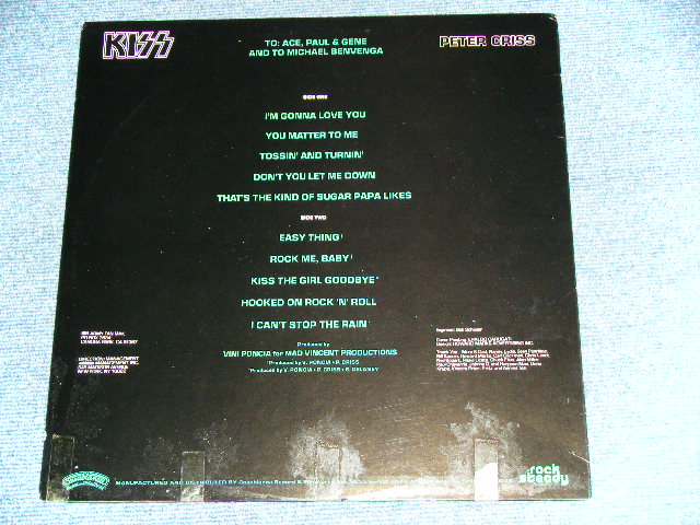 画像: PETER CRISS  - KISS  ( Ex+/Ex+++ ) / 1978 US ORIGINAL Used  LP  