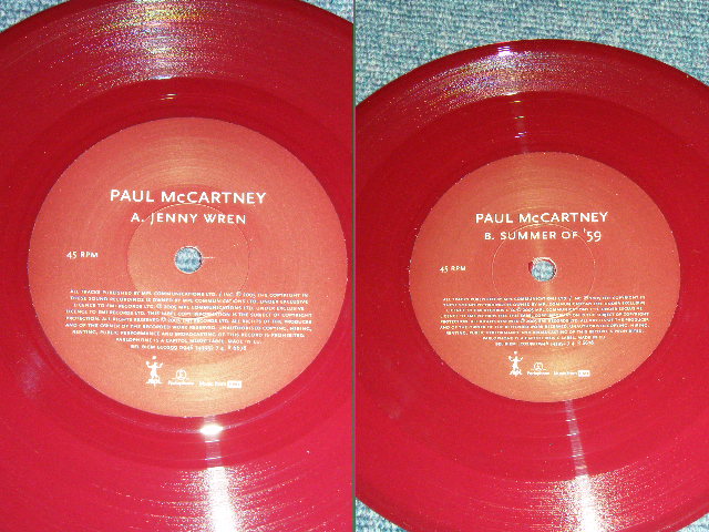 画像: PAUL McCARTNEY of THE BEATLES - JENNY WREN / 2005 UK ORIGINAL RED WAX Vinyl Brand New 7" Single 