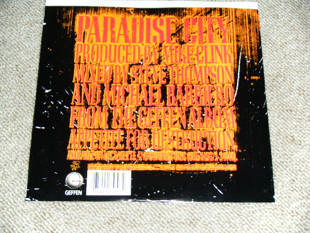 画像: GUNS N' ROSES - PARADISE CITY  / 1986  USA ORIGINAL Used 7" Single