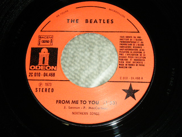 画像: THE BEATLES - FROM ME TO YOU  / 1976 FRANCE Rissue Brand New DEAD STOCK 7" Single