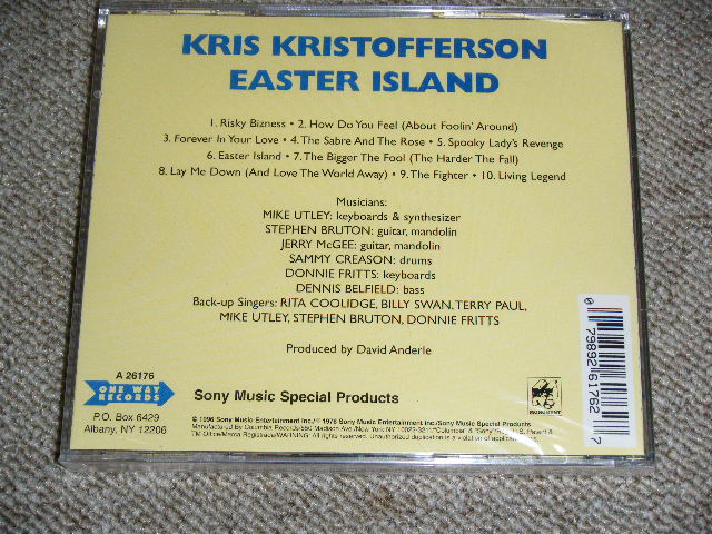 画像: KRIS KRISTOFFERSON -  EASTER ISLAND   / 1996 US ORIGINAL Brand New SEALED CD