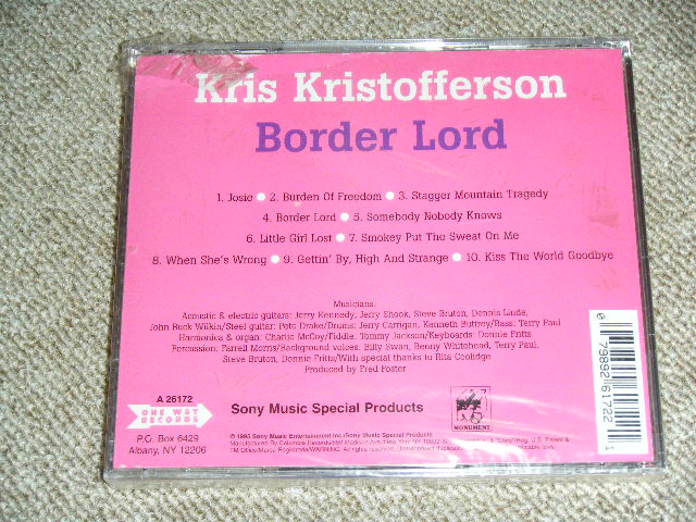 画像: KRIS KRISTOFFERSON - BORDER LORD  / 1995 US ORIGINAL Brand New SEALED CD