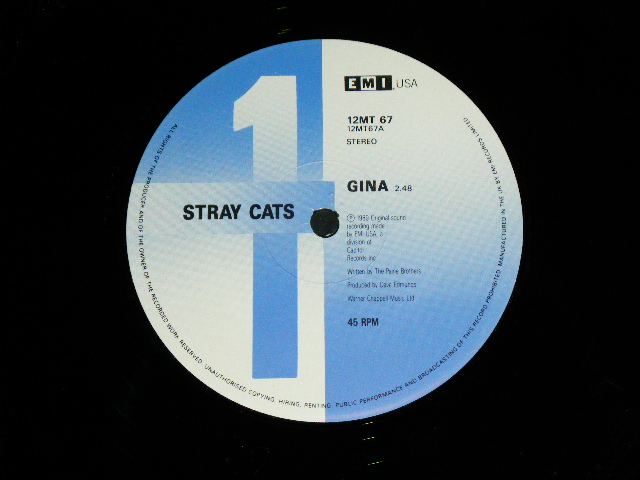 画像: STRAY CATS -  GINA / 1989 UK ENGLAND  ORIGINAL Used 12" With POSTER JACKET