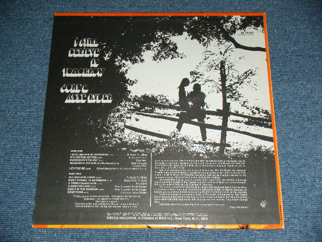 画像: JOHN & ANNE RYDER - I STILL BELIEVE IN TOMORROW  (  Ex+/Ex++ ) / 1969 US AMERICAN ORIGINAL Used LP 