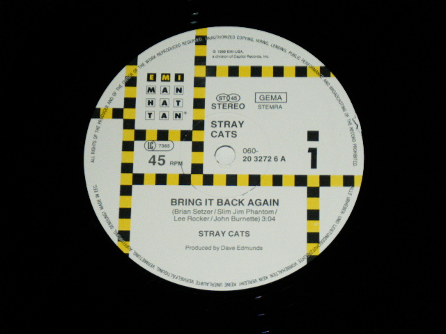 画像: STRAY CATS - BRING IT BACK AGAIN  /  1989 GERMAN ORIGINAL Used 12" 