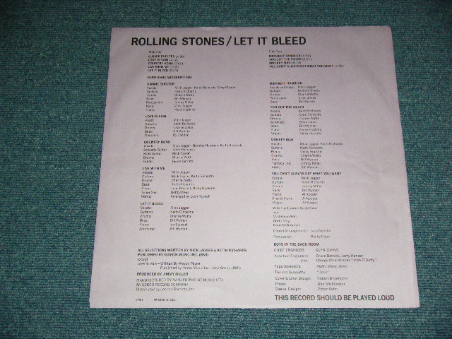 画像: The ROLLING STONES - LET IT BLEED ( Ex+/Ex+++ : With ORIGINAL INNER SLEEVE ) / 1970  US AMERICA ORIGINAL Used LP 