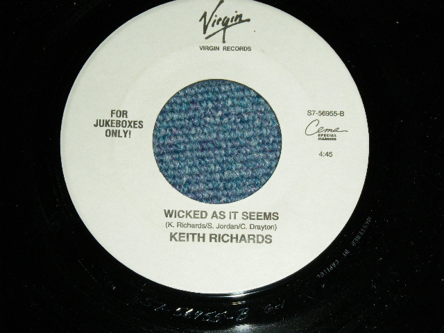 画像: KEITH RICHARDS of The ROLLING STONES -  ELEEN   / 1990's  US AMERICA  ORIGINAL JUKEBOX  Used 7"Single  